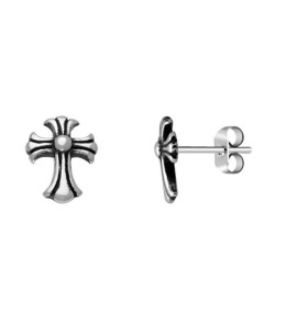 Boucles d'oreilles Acier GOTHIK Croix celte, Rochet HBO630