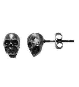 Boucles d'oreilles Acier SKULL Tête de mort, Rochet HBO70