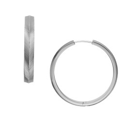 Les Boucles d'oreilles Femme FOSSIL, Harlow linear texture, en acier, JF04668040
