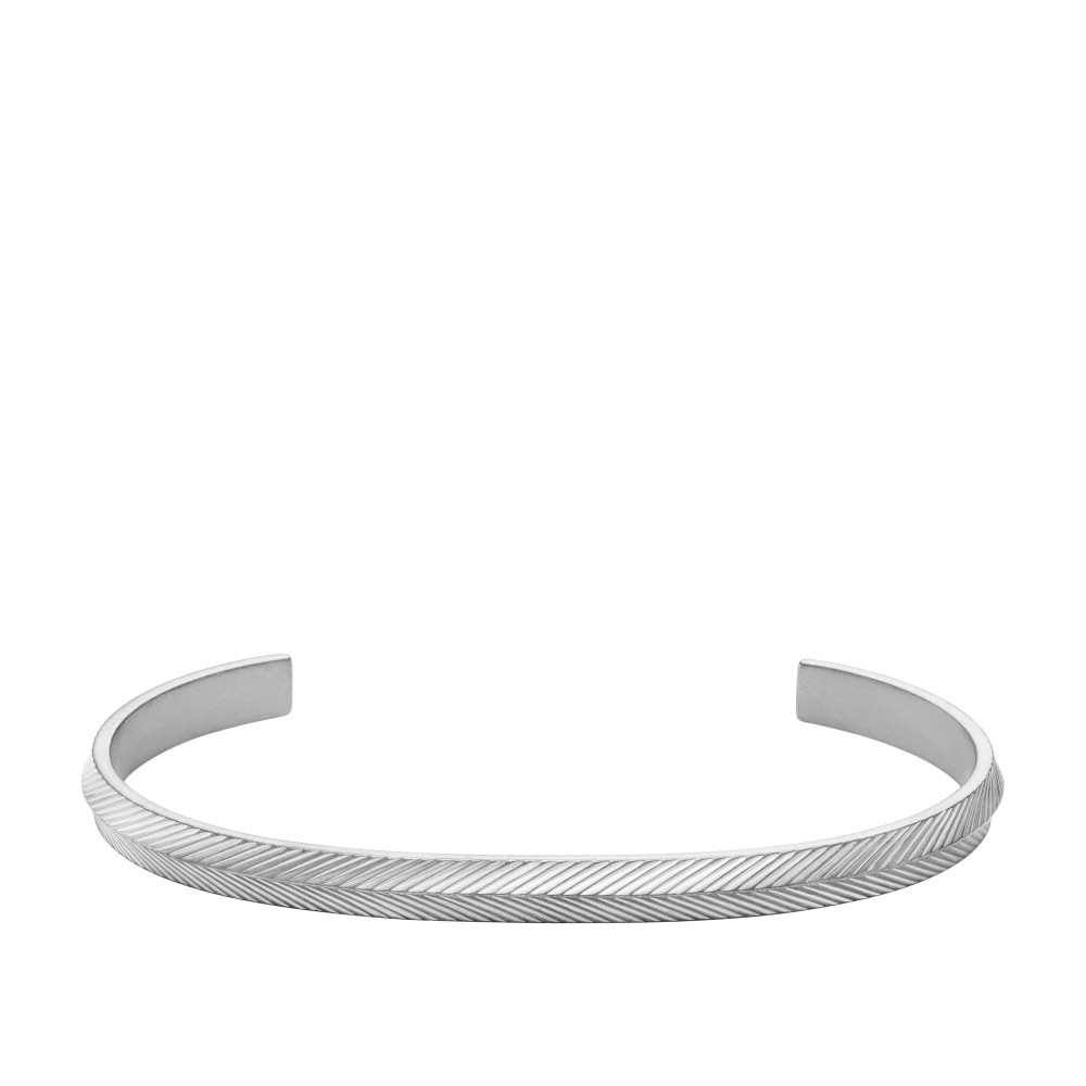 Le Bracelet rigide homme FOSSIL, Harlow linear texture, en acier, JF04566040 Le Bracelet rigide homme FOSSIL, Harlow linear texture, en acier, JF04566040