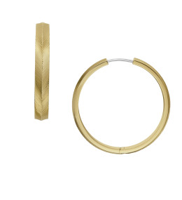 Les Boucles d'oreilles Femme FOSSIL, Harlow linear texture, en acier, JF04538710