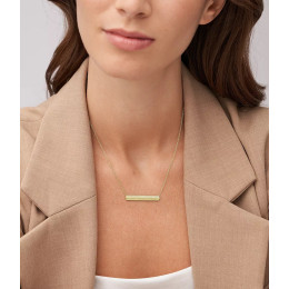 Le Collier Femme FOSSIL, Harlow linear texture, en acier, JF04533710