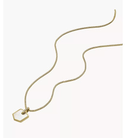 Le Collier Femme FOSSIL, Héritage crest, en acier et nacre, JF04529710