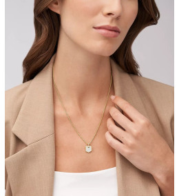 Le Collier Femme FOSSIL, Héritage crest, en acier et nacre, JF04529710
