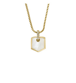 Le Collier Femme FOSSIL, Héritage crest, en acier et nacre, JF04529710
