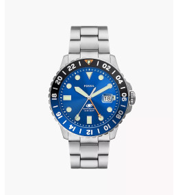 La Montre Homme FOSSIL, BLUE GMT, acier, FS5991