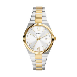 La Montre Femme FOSSIL, SCARLETTE, 3 aiguilles avec date, acier bicolore ES5259