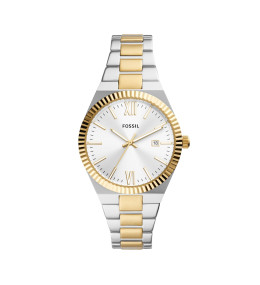 La Montre Femme FOSSIL, SCARLETTE, 3 aiguilles avec date, acier bicolore ES5259