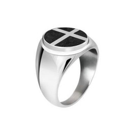 La Bague Acier KINGDOM, Acier/Carbone Croix, ROCHET, HA651262