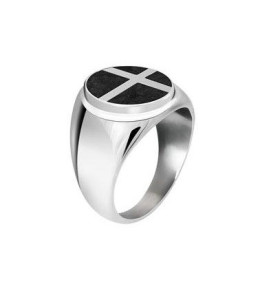La Bague Acier KINGDOM, Acier/Carbone Croix, ROCHET, HA651262