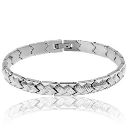 Bracelet Acier GATSBY 8mm Acier 21cm, Rochet HB4880