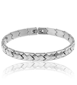 Bracelet Acier GATSBY 8mm Acier 21cm, Rochet HB4880