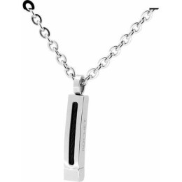 Collier avec Pendentif Acier/Câble CABESTAN 5mm Bicolore PVD Noir 2,5mm, Rochet P062381