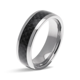 Bague acier et carbone Hybrid ROCHET A0510