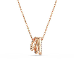 Le Collier Swarovski, Hyperbola Tailles variées, Blanc, Placage de ton or rosé, 5701494