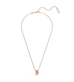 Le Collier Swarovski, Hyperbola Tailles variées, Blanc, Placage de ton or rosé, 5701494