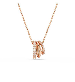 Le Collier Swarovski, Hyperbola Tailles variées, Blanc, Placage de ton or rosé, 5701494