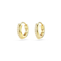 Les Boucles d'oreilles Swarovski, Matrix, Taille ronde, Blanches, Placage de ton or, 5697228