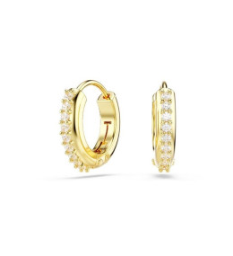 Les Boucles d'oreilles Swarovski, Matrix, Taille ronde, Blanches, Placage de ton or, 5697228