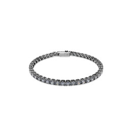 Bracelet Tennis Deluxe gris, Métal plaqué ruthénium Swarovski 5693928