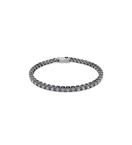 Bracelet Tennis Deluxe gris, Métal plaqué ruthénium Swarovski 5693928