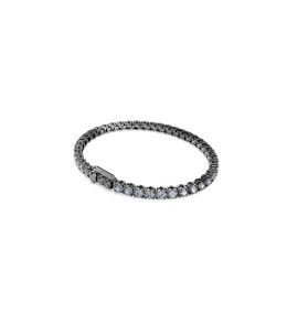 Bracelet Tennis Deluxe gris, Métal plaqué ruthénium Swarovski 5693928