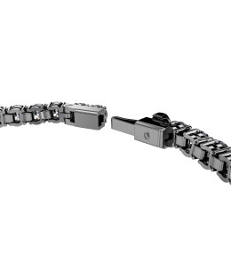 Bracelet Tennis Deluxe gris, Métal plaqué ruthénium Swarovski 5693928