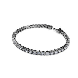 Bracelet Tennis Deluxe gris, Métal plaqué ruthénium Swarovski 5693928