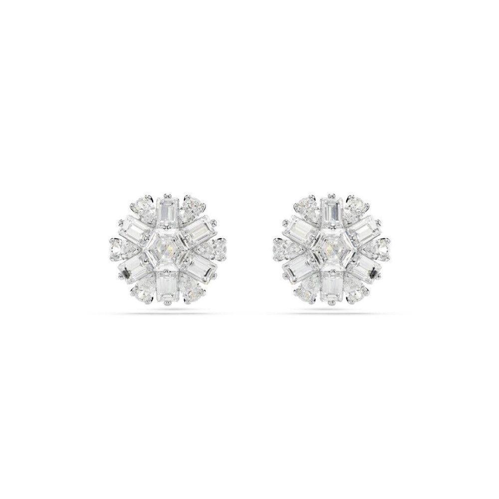 Les Boucles d'oreilles pendantes Swarovski, Idyllia, Blanches, Métal rhodié, 5691483