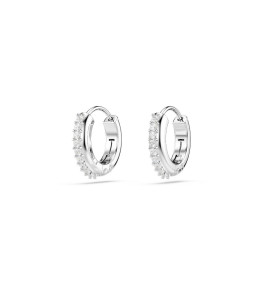 Les Boucles d'oreilles Swarovski, Matrix, Taille ronde, Blanches, Métal rhodié, 5690670