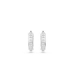 Les Boucles d'oreilles Swarovski, Matrix, Taille ronde, Blanches, Métal rhodié, 5690670