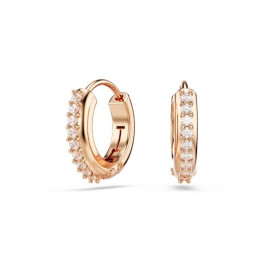 Les Boucles d'oreilles Swarovski, Matrix, Taille ronde, Blanches, Placage de ton or rosé, 5690669