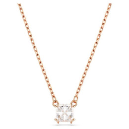 Le Collier Swarovski, Pendentif Stilla Taille Carré, Blanc, Placage de ton or rosé, 5701904
