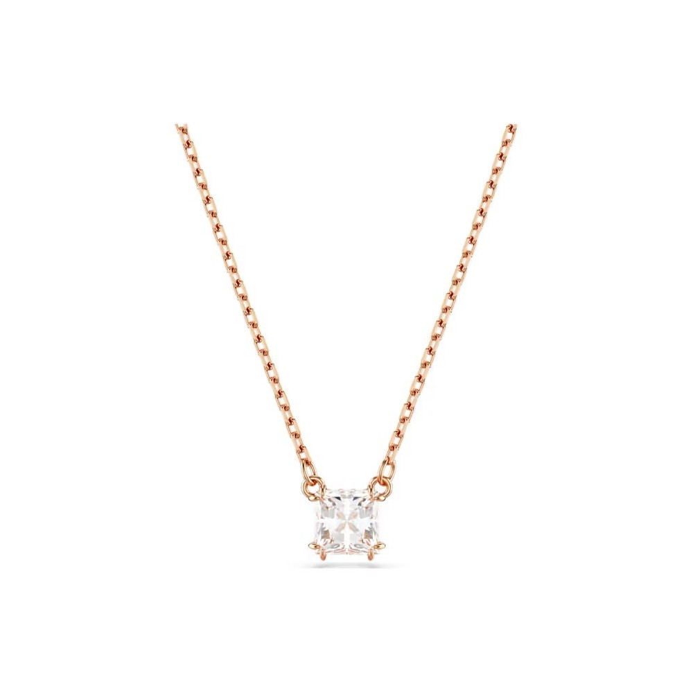 Le Collier Swarovski, Pendentif Stilla Taille Carré, Blanc, Placage de ton or rosé, 5701904