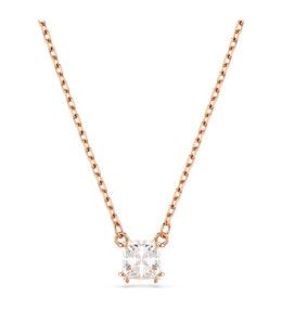 Le Collier Swarovski, Pendentif Stilla Taille Carré, Blanc, Placage de ton or rosé, 5701904