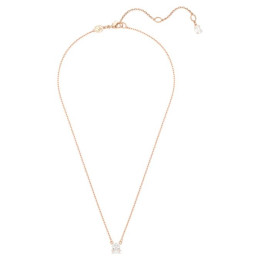 Le Collier Swarovski, Pendentif Stilla Taille Carré, Blanc, Placage de ton or rosé, 5701904