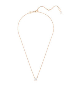 Le Collier Swarovski, Pendentif Stilla Taille Carré, Blanc, Placage de ton or rosé, 5701904