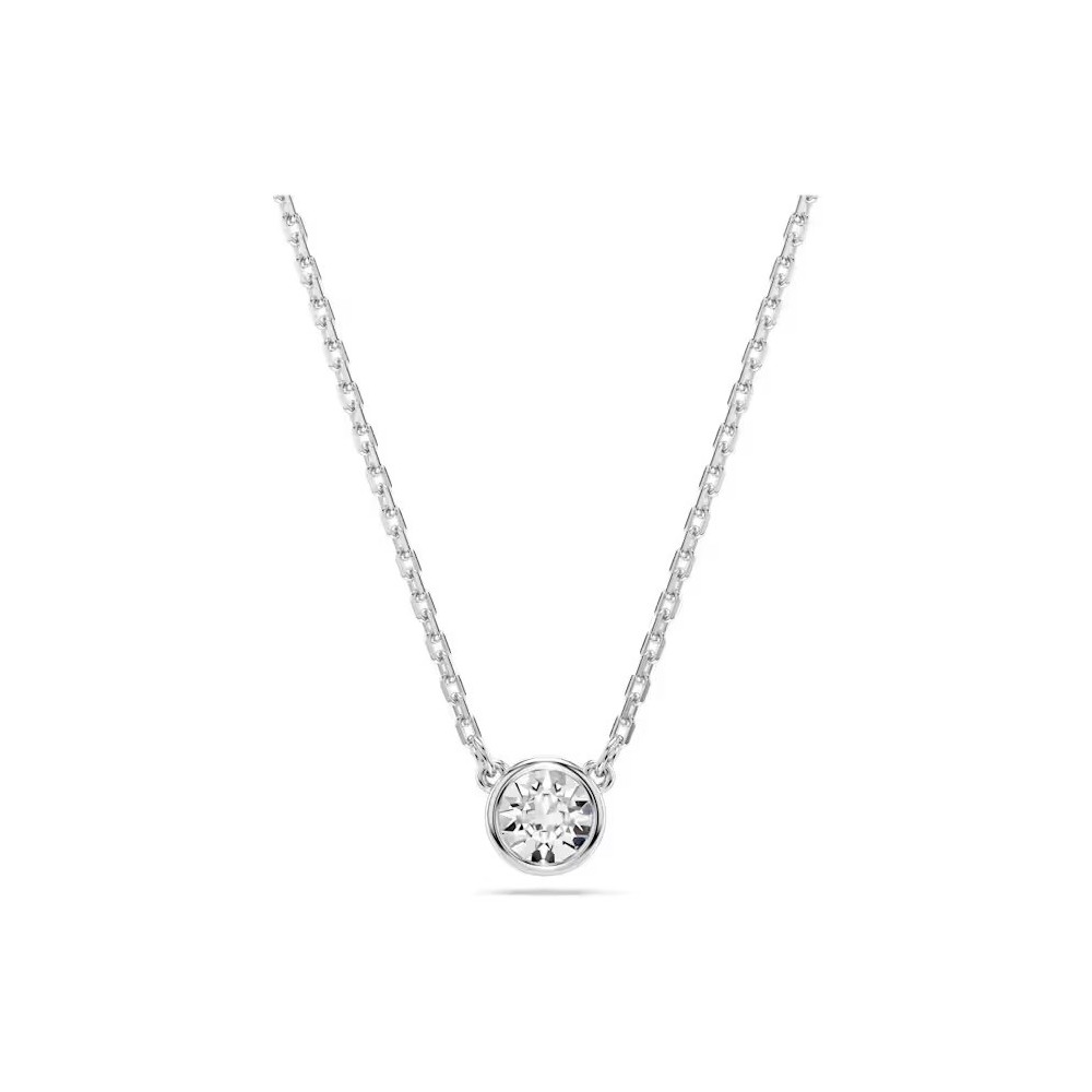 Le Collier Swarovski, Pendentif Imber Taille ronde, Blanc, Métal rhodié, 5696039