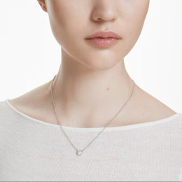 Le Collier Swarovski, Pendentif Imber Taille ronde, Blanc, Métal rhodié, 5696039