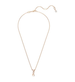 Le Collier Swarovski, Hyperbola Tailles variées, Torsade, Blanc, Placage de ton or rosé, 5689788