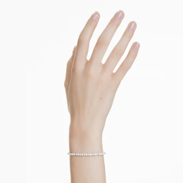 Le Bracelet Swarovski, Matrix Perle de cristal, Taille ronde, Blanc, Métal rhodié, 5689633