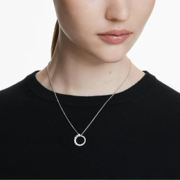Le Collier Swarovski, Pendentif Matrix Perle de cristal, Taille ronde, Blanc, Métal rhodié, 5688751