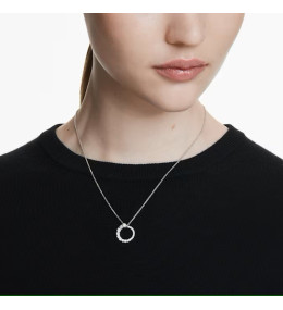 Le Collier Swarovski, Pendentif Matrix Perle de cristal, Taille ronde, Blanc, Métal rhodié, 5688751