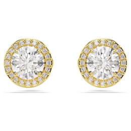 Les Boucles d'oreilles Swarovski, Una Taille ronde, Ton doré, Placage de ton or, 5686637