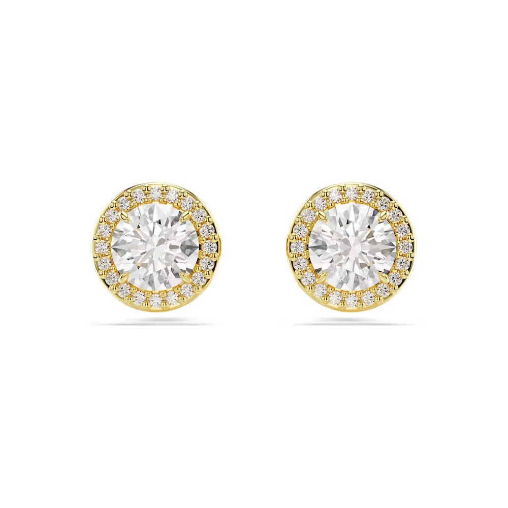 Les Boucles d'oreilles Swarovski, Una Taille ronde, Ton doré, Placage de ton or, 5686637