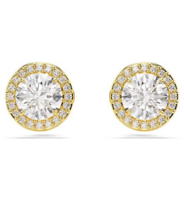 Les Boucles d'oreilles Swarovski, Una Taille ronde, Ton doré, Placage de ton or, 5686637