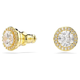 Les Boucles d'oreilles Swarovski, Una Taille ronde, Ton doré, Placage de ton or, 5686637