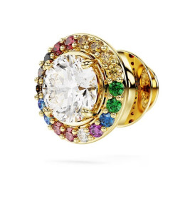 L'Epingle Swarovski, Matrix Coupe ronde, Placage de ton or, 5685576