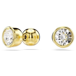 Les Boucles d'oreilles Swarovski, Imber Coupe ronde, Blanches, Placage de ton or, 5681552