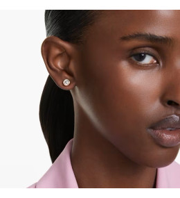Les Boucles d'oreilles Swarovski, Imber Coupe ronde, Blanches, Placage de ton or, 5681552